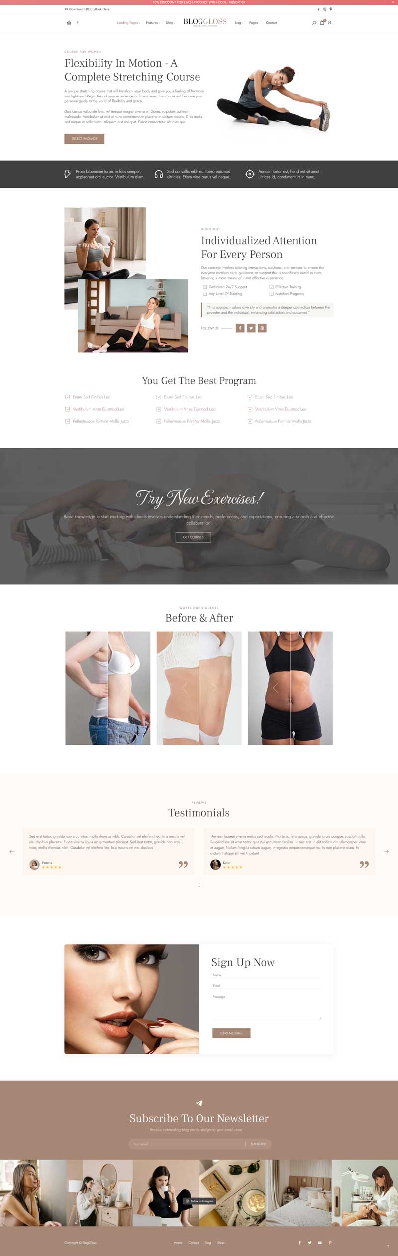 Fashion & Lifestyle Blog WordPress Theme – BlogGloss