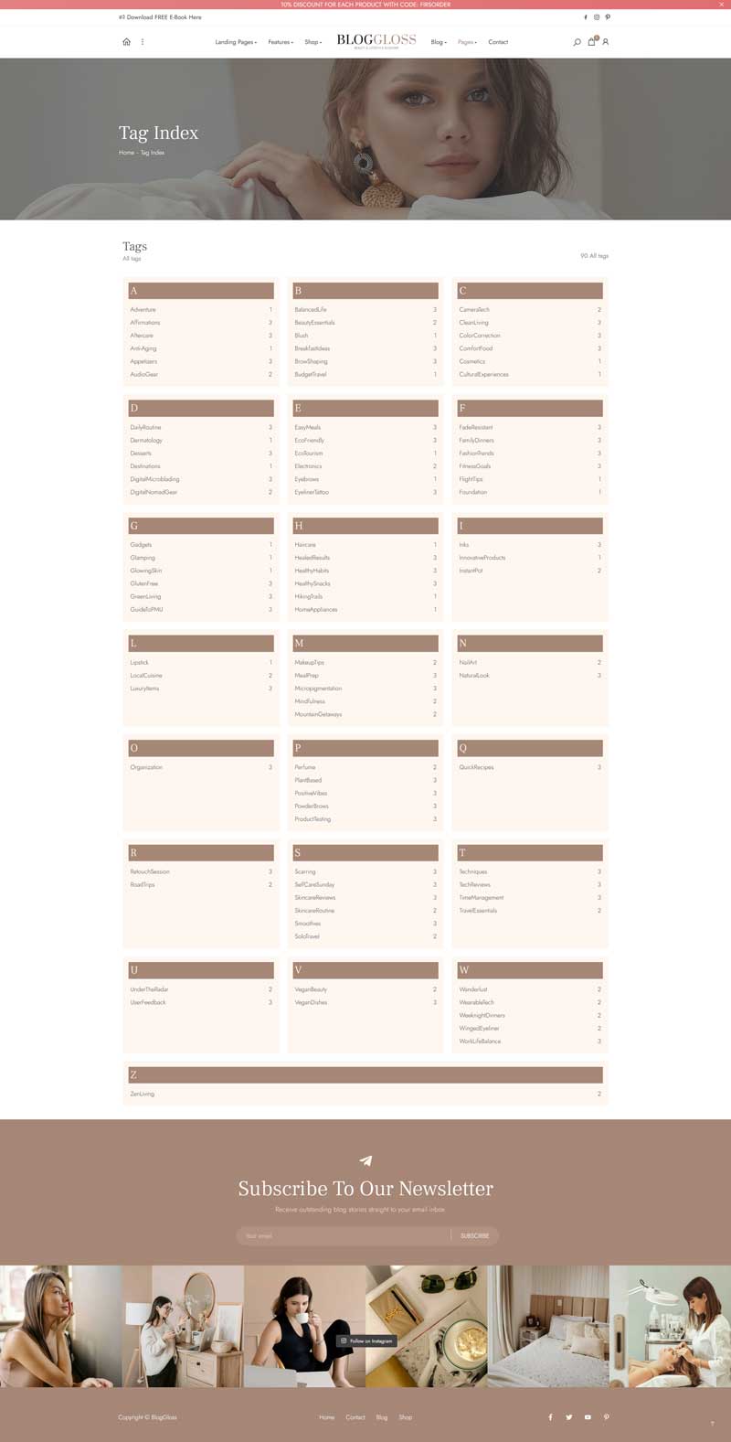 Fashion & Lifestyle Blog WordPress Theme – BlogGloss