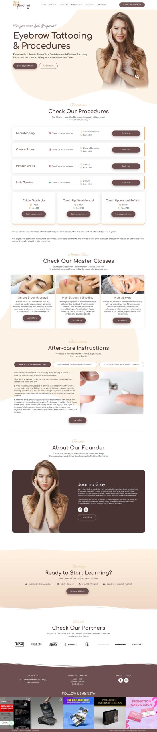 Beauty Clinic & PMU Salon WordPress Theme – MBlading