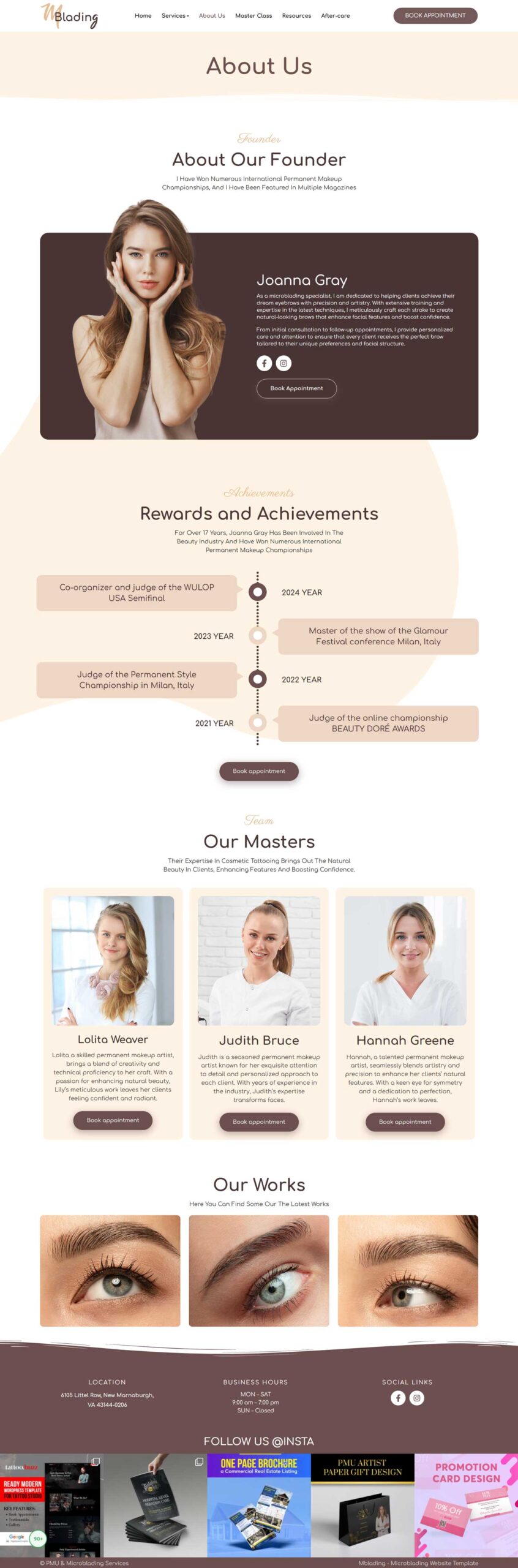 Beauty Clinic & PMU Salon WordPress Theme – MBlading