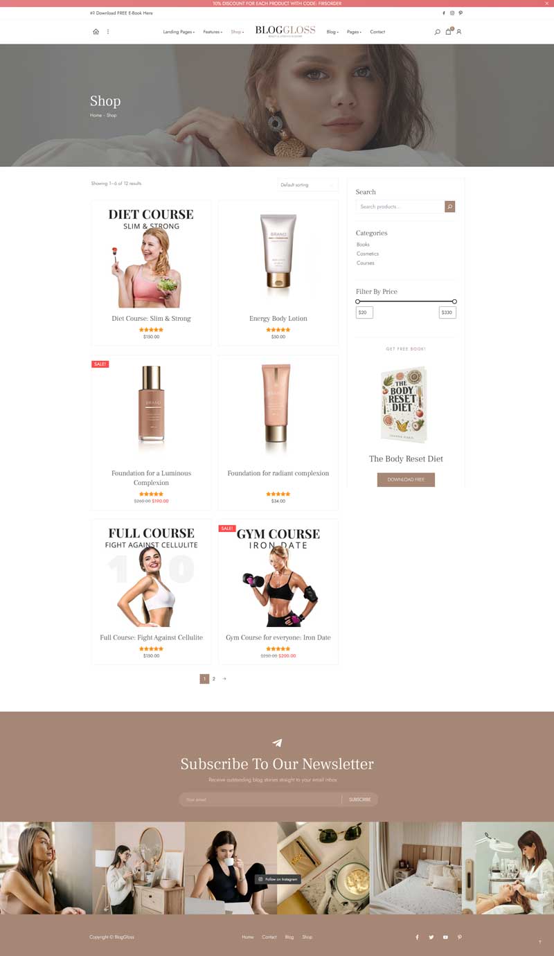 Fashion & Lifestyle Blog WordPress Theme – BlogGloss