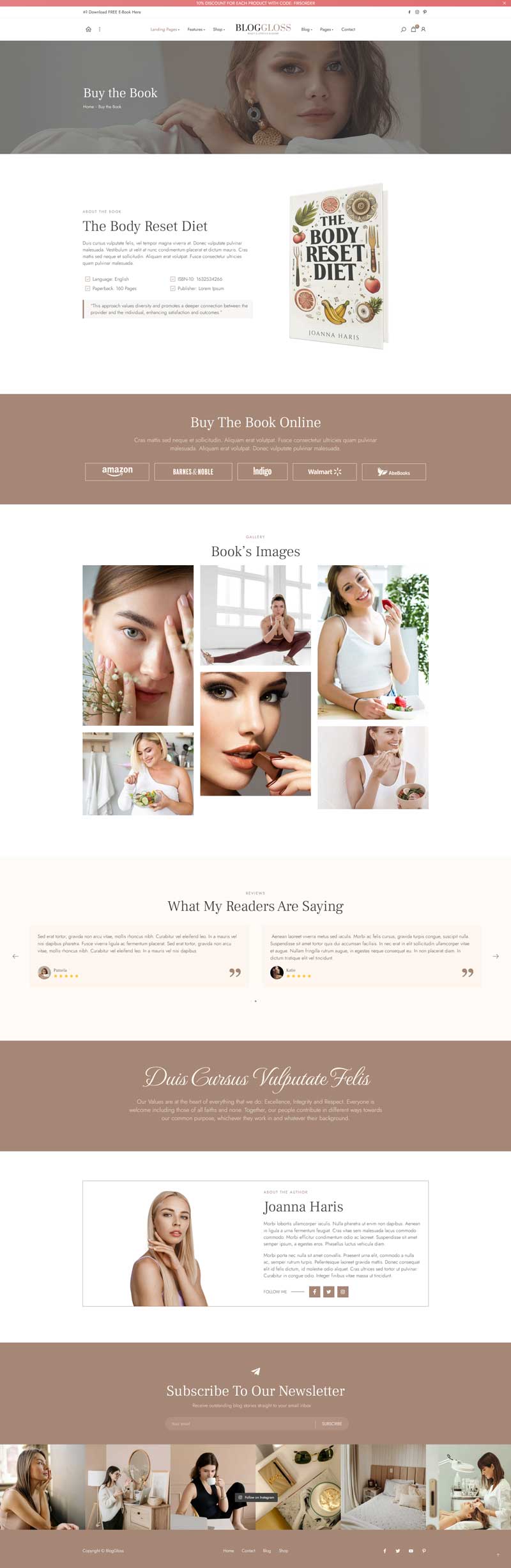 Fashion & Lifestyle Blog WordPress Theme – BlogGloss