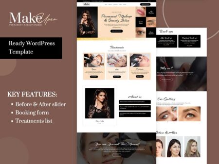 Beauty Salon WordPress Theme – MakeUper