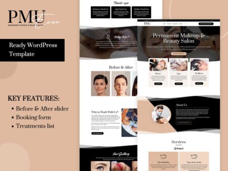 Permanent Makeup & Beauty Salon WordPress Theme – PMUEver