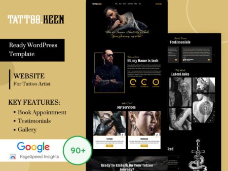Tattoo Artist WordPress Theme – TattooKeen